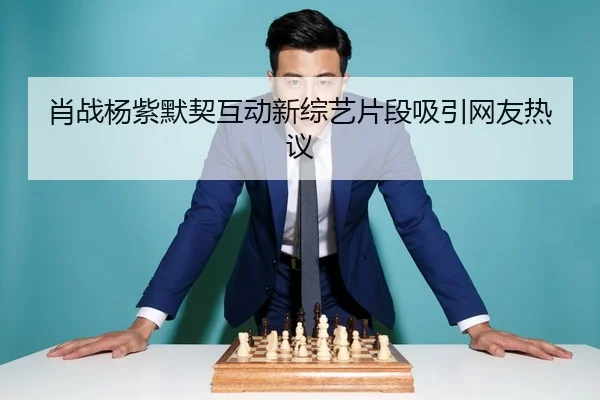 肖战杨紫默契互动新综艺片段吸引网友热议